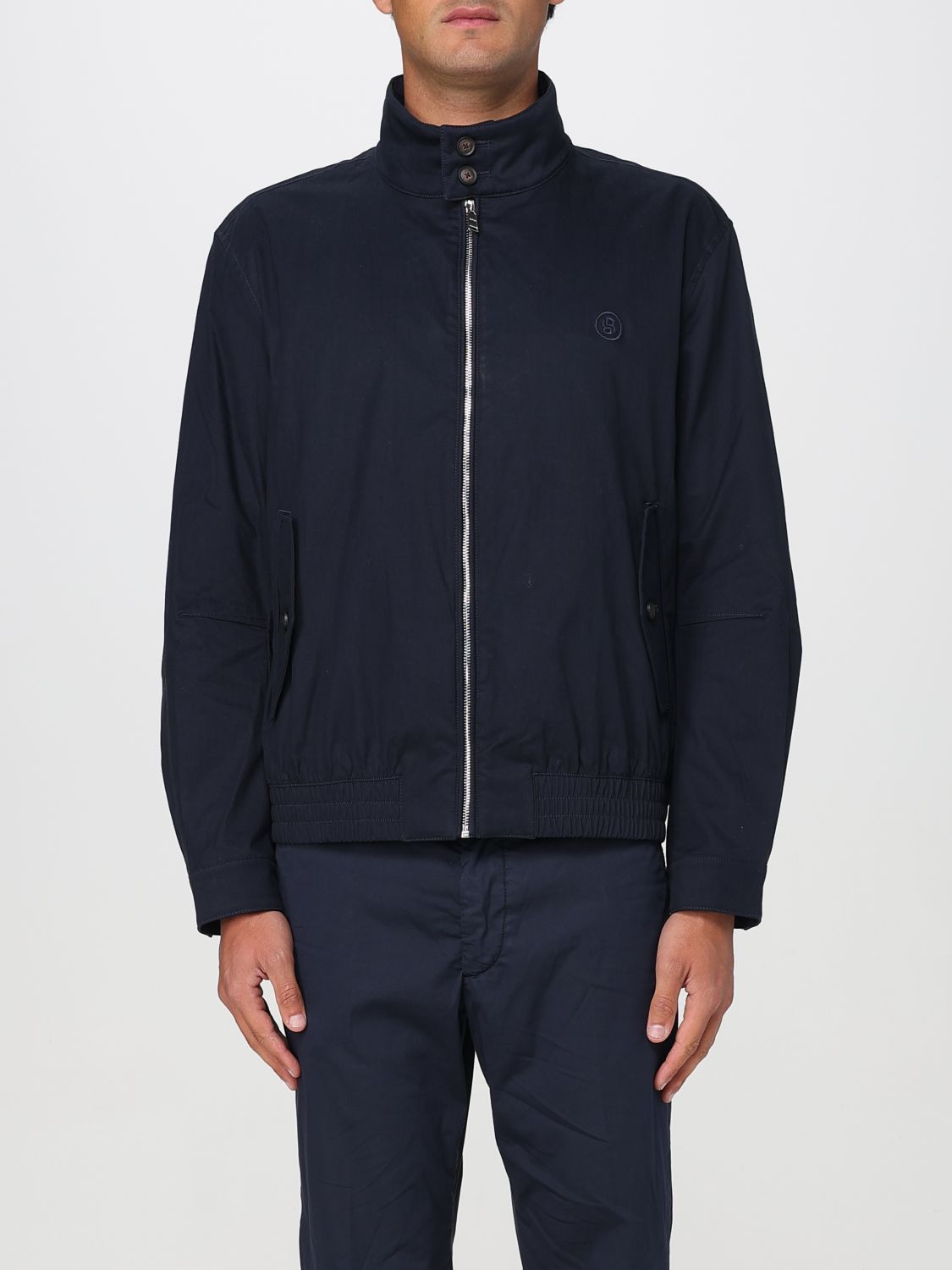 Hugo Boss Coat Boss Men Color Blue