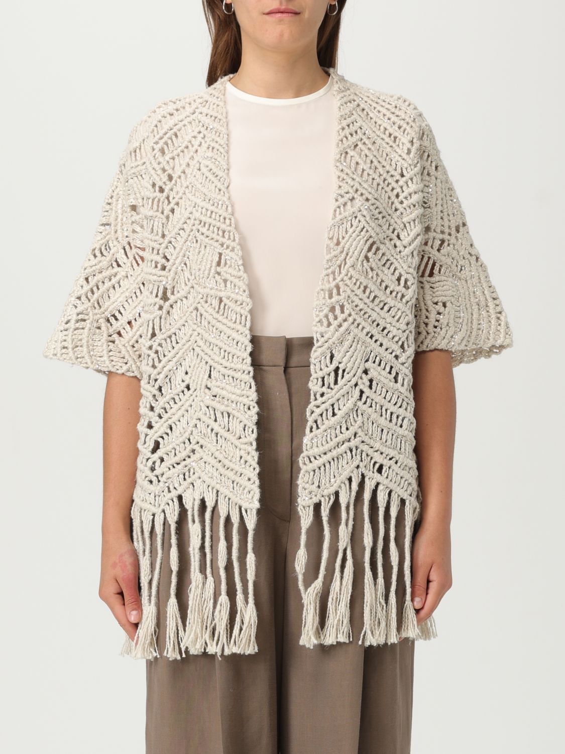 Brunello Cucinelli Cardigan Woman Color Beige