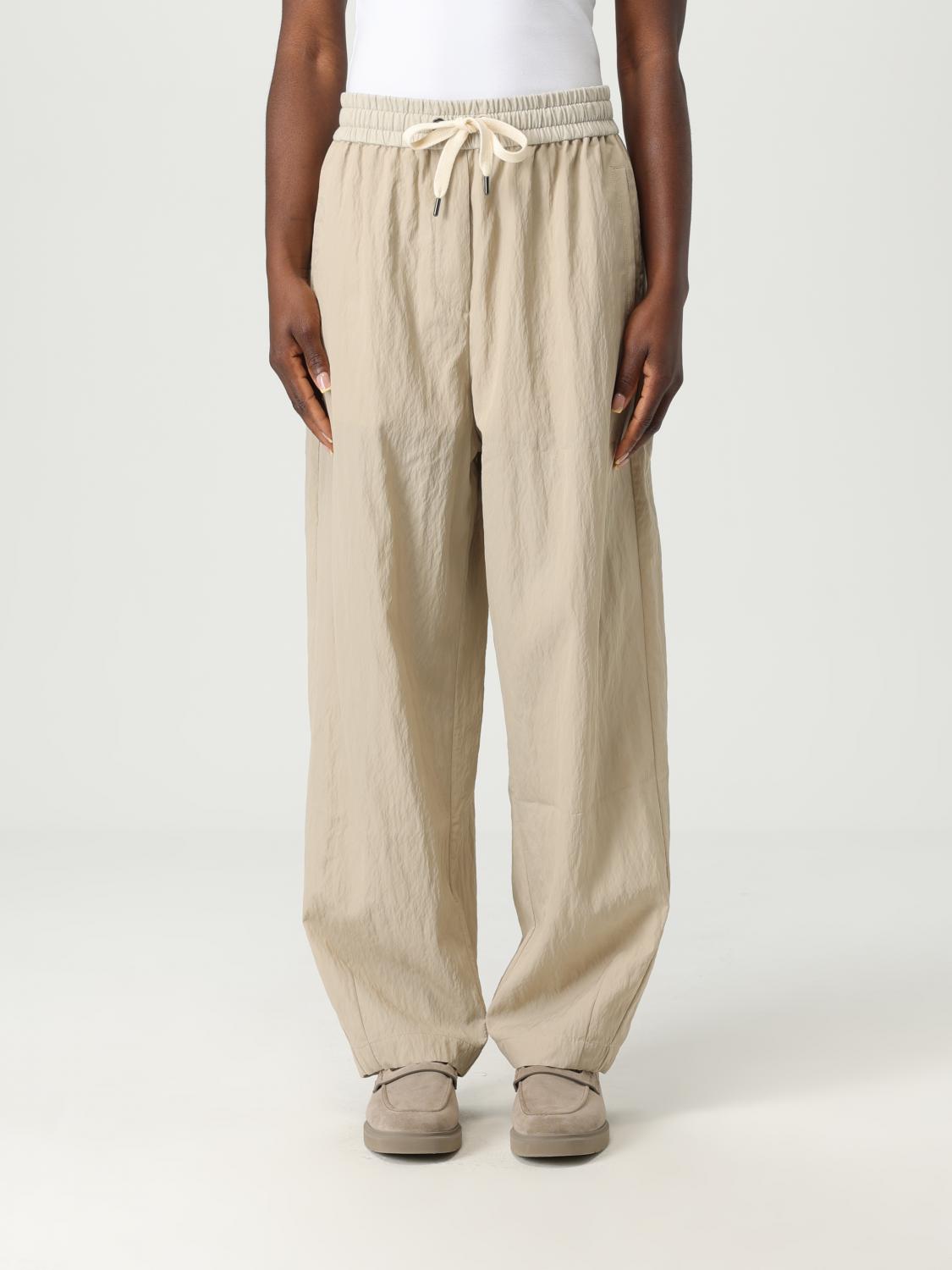 Brunello Cucinelli Pants Woman Color Beige In Neutral