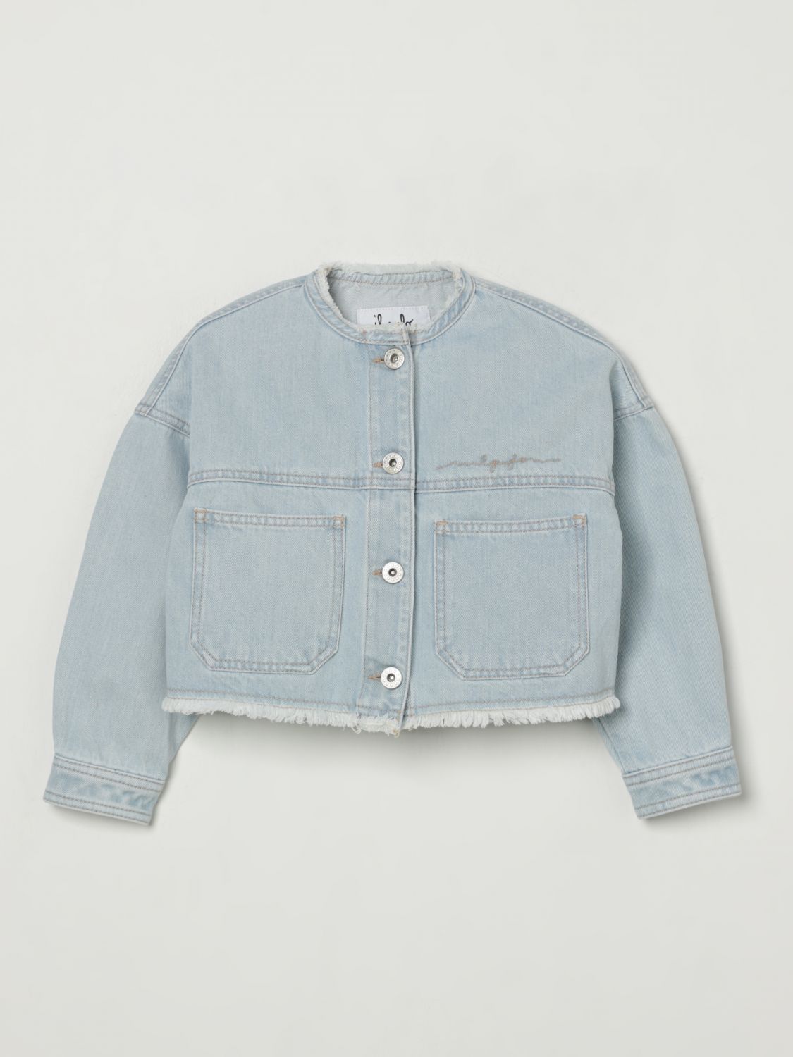 Il Gufo Coat  Kids Color Gnawed Blue
