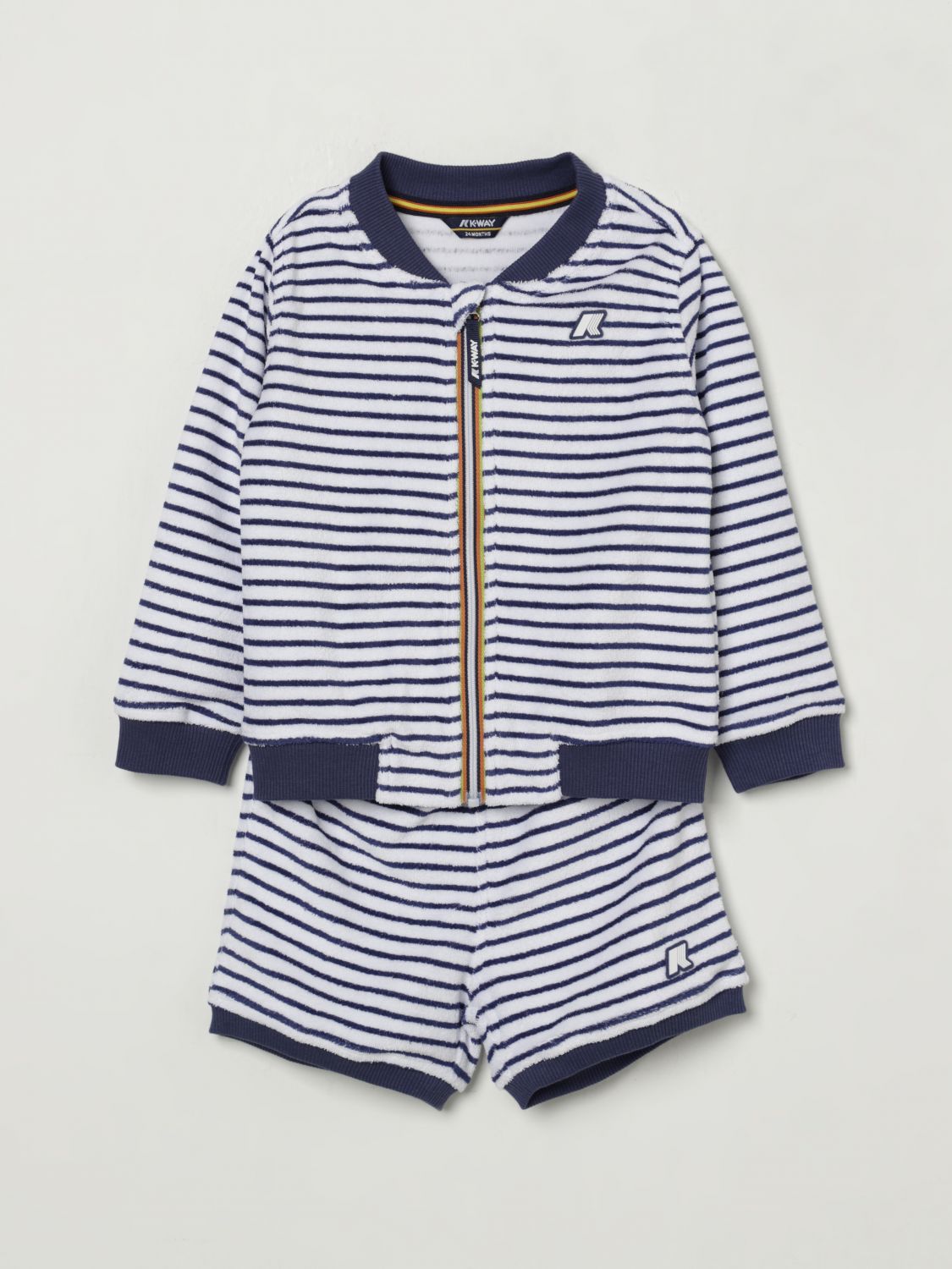 K-way Sponge Outfit White/cobalt Blue Striped