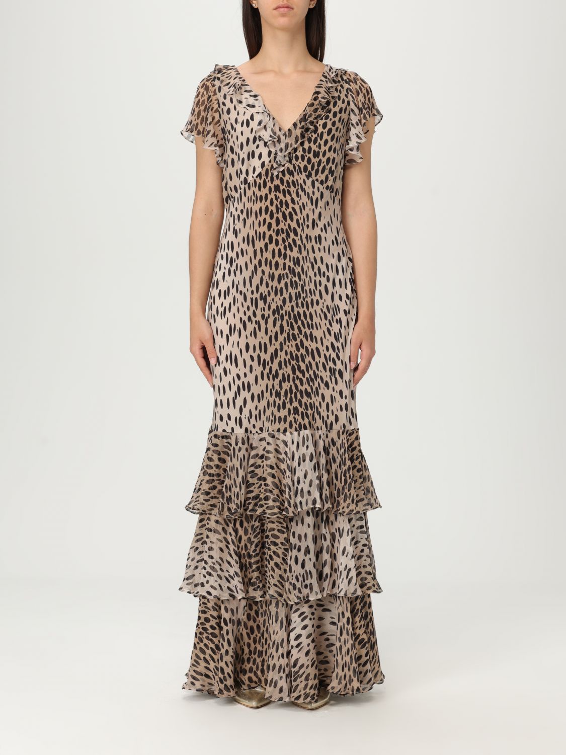 Shop Rixo London Dress Woman Color Multicolor