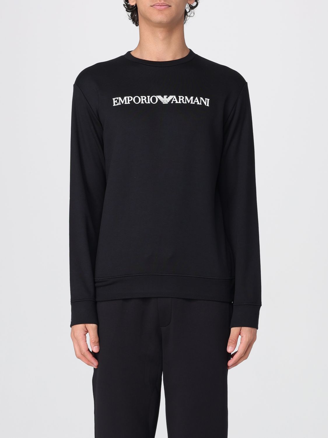 Emporio Armani Cotton Blend Crewneck Sweatshirt