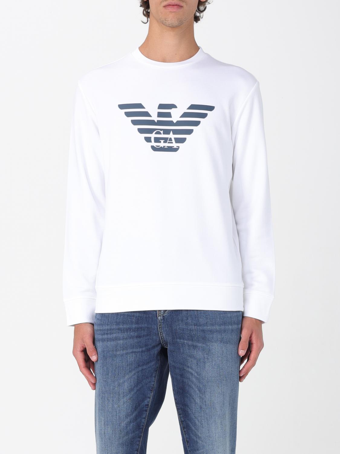 Emporio Armani Logo Print Long-sleeved Sweatshirt