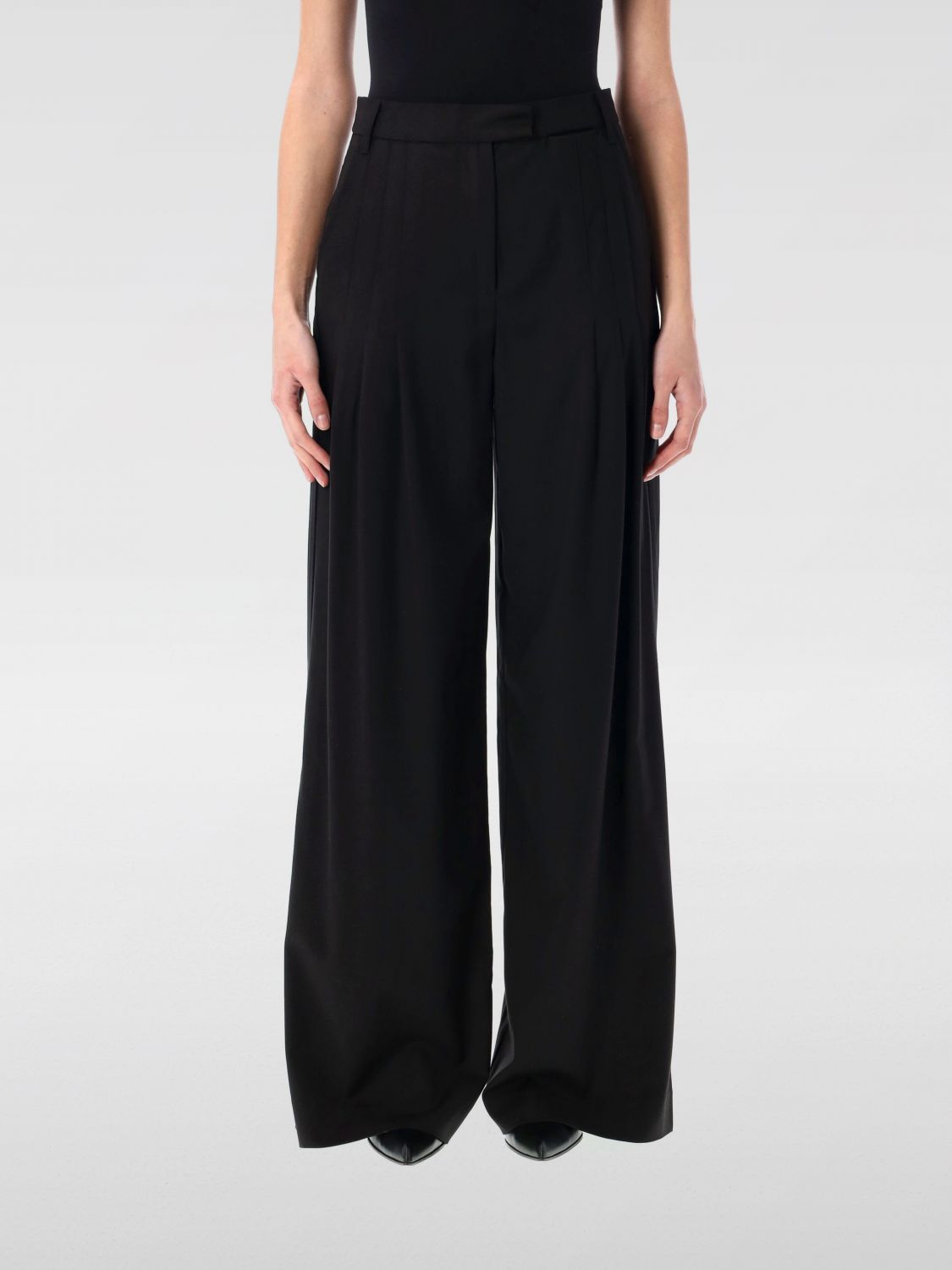Remain Birger Christensen Wide Leg Pleated Suiting Pant With Back Pockets