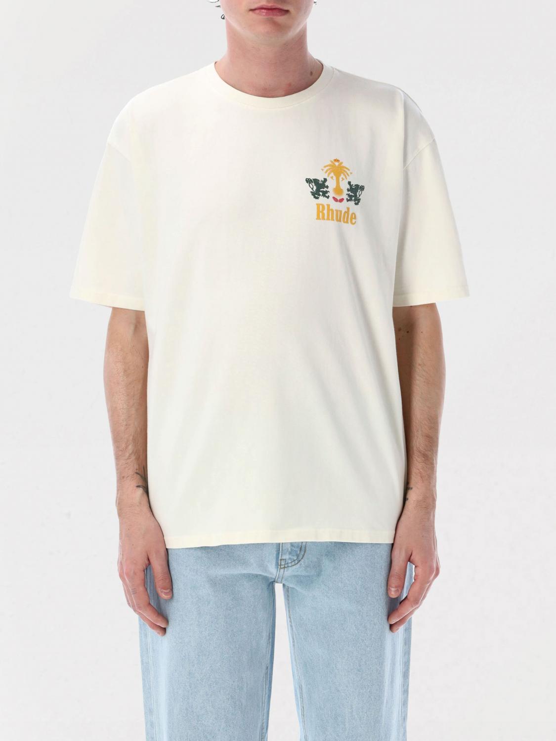 Rhude Tobacco Crew Neck Graphic Print T-shirt