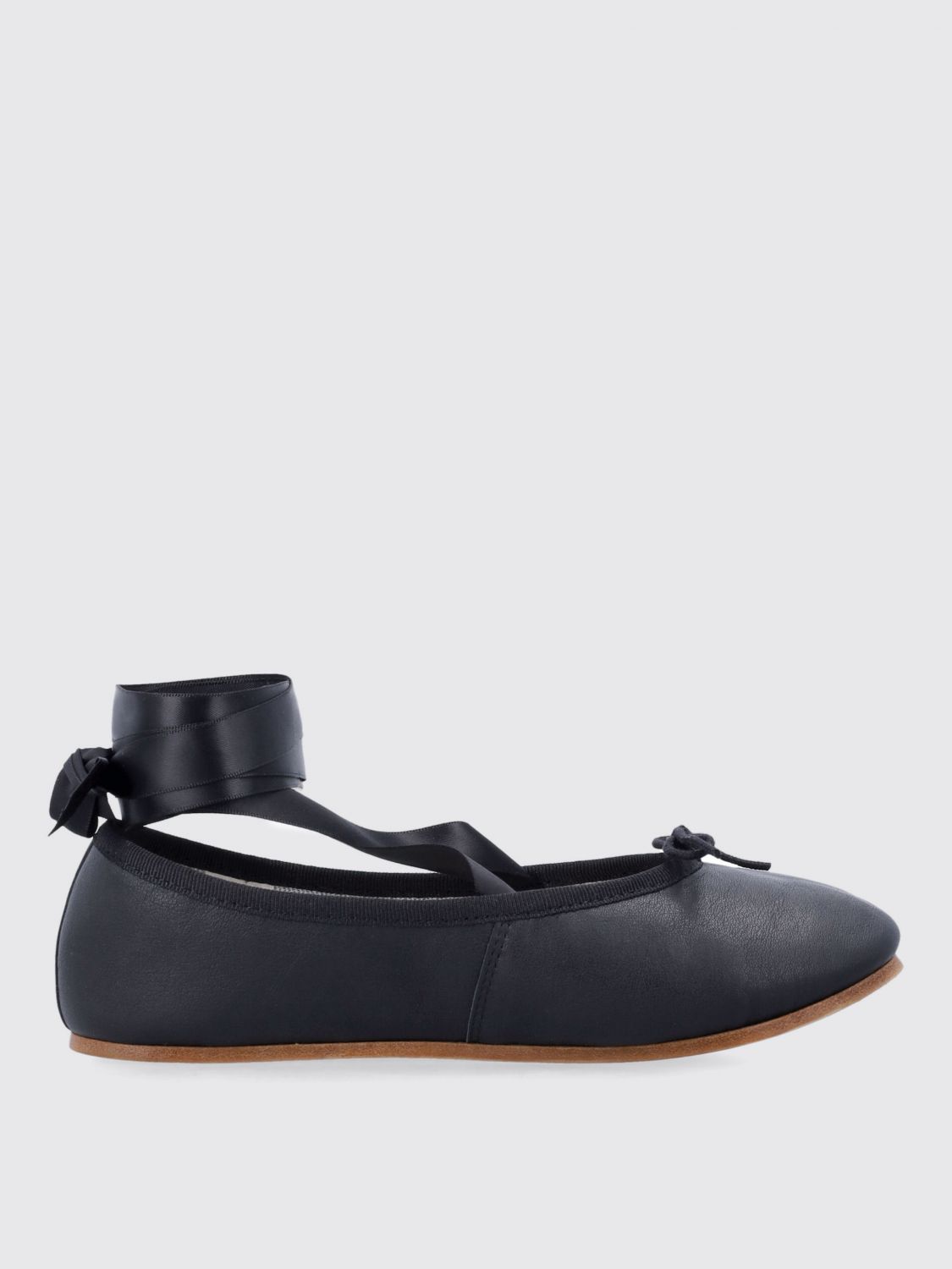 Repetto Sophia Ballet Flats With Satin Ribbons Shoes In Black