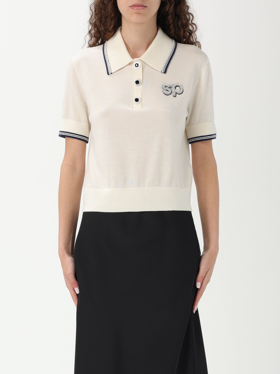 Self-portrait Polo Shirt  Woman Color White