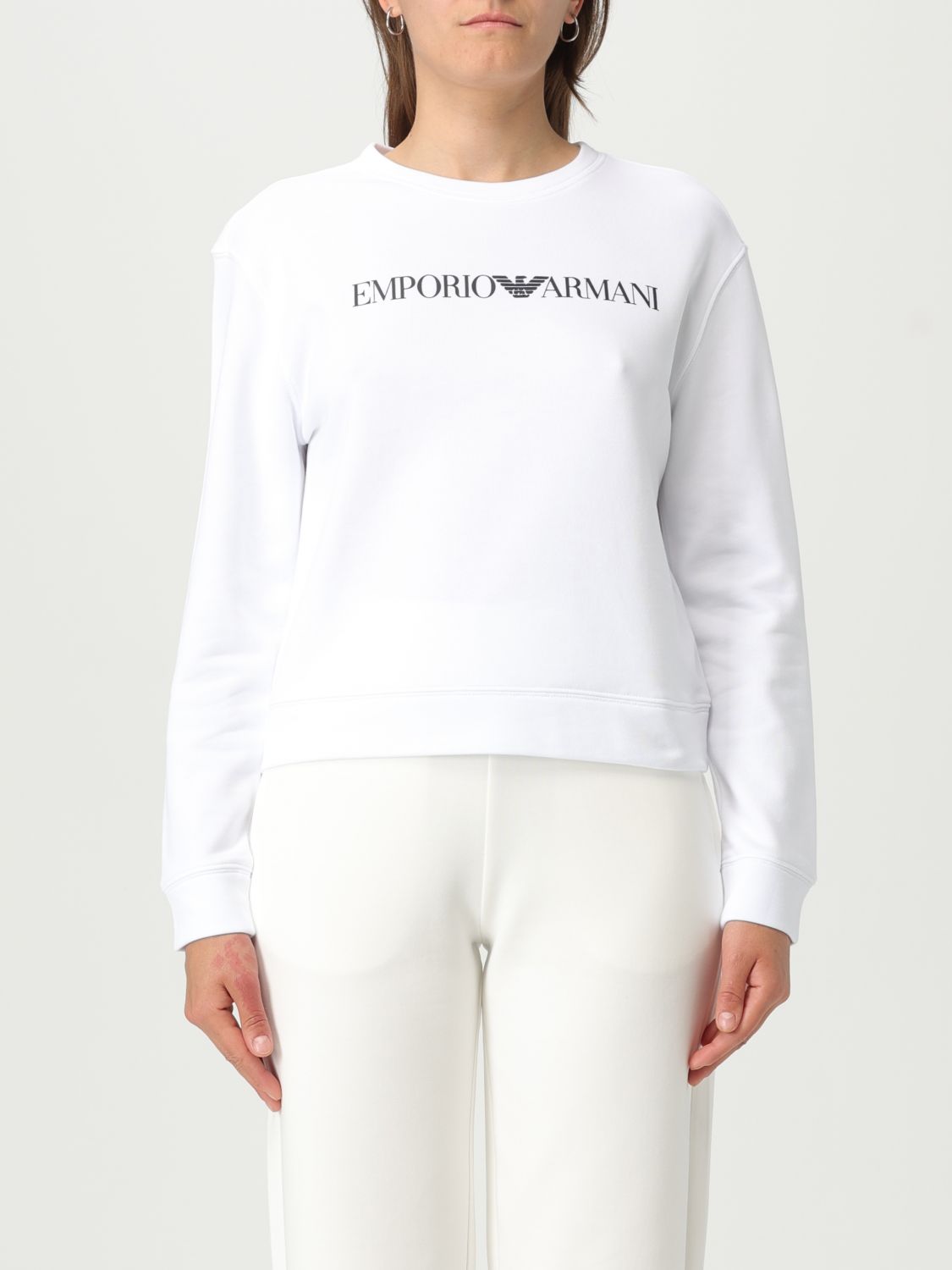Shop Emporio Armani Sweater Woman Color White