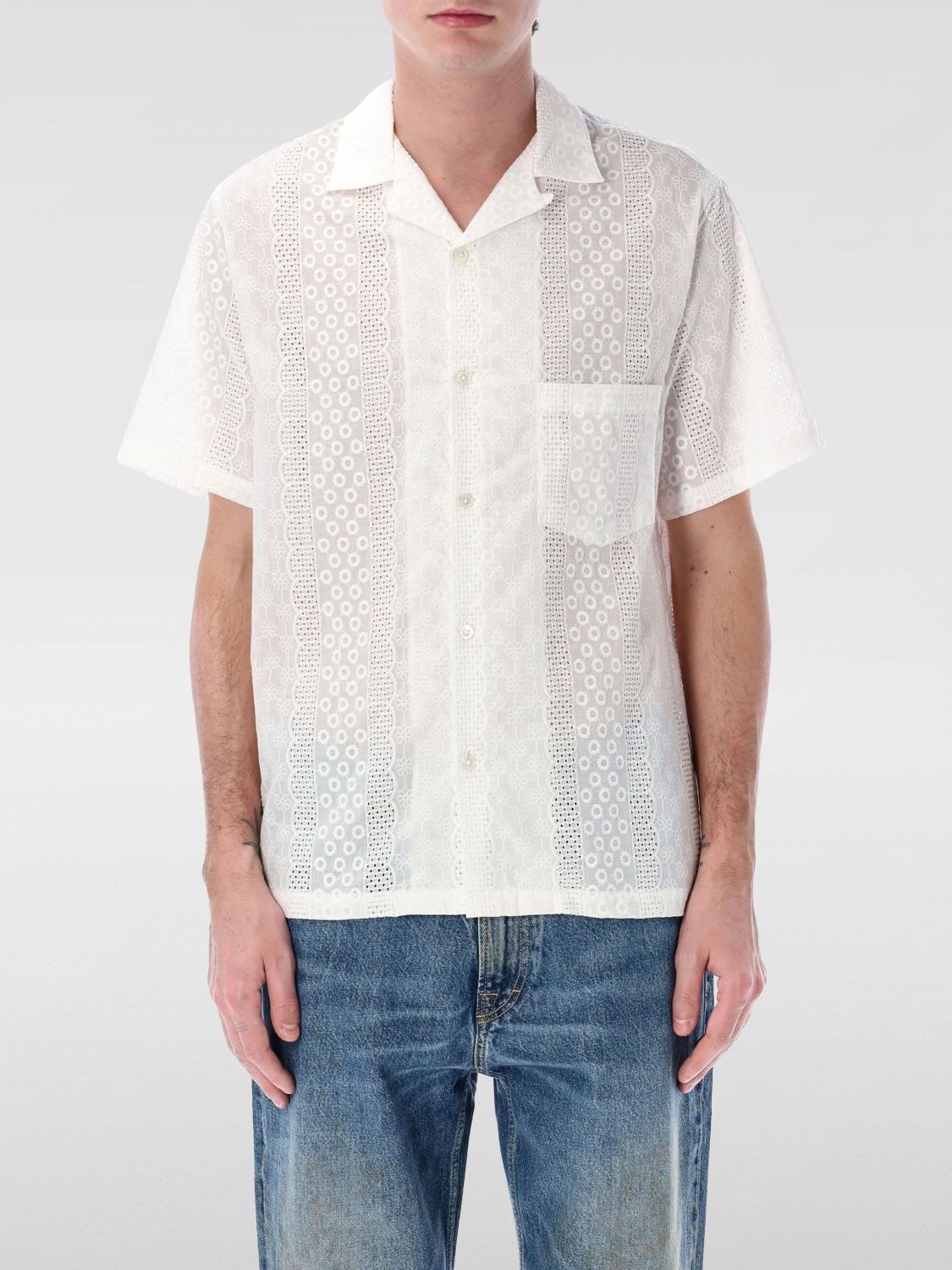 Portuguese Flannel Shirt Men Color White