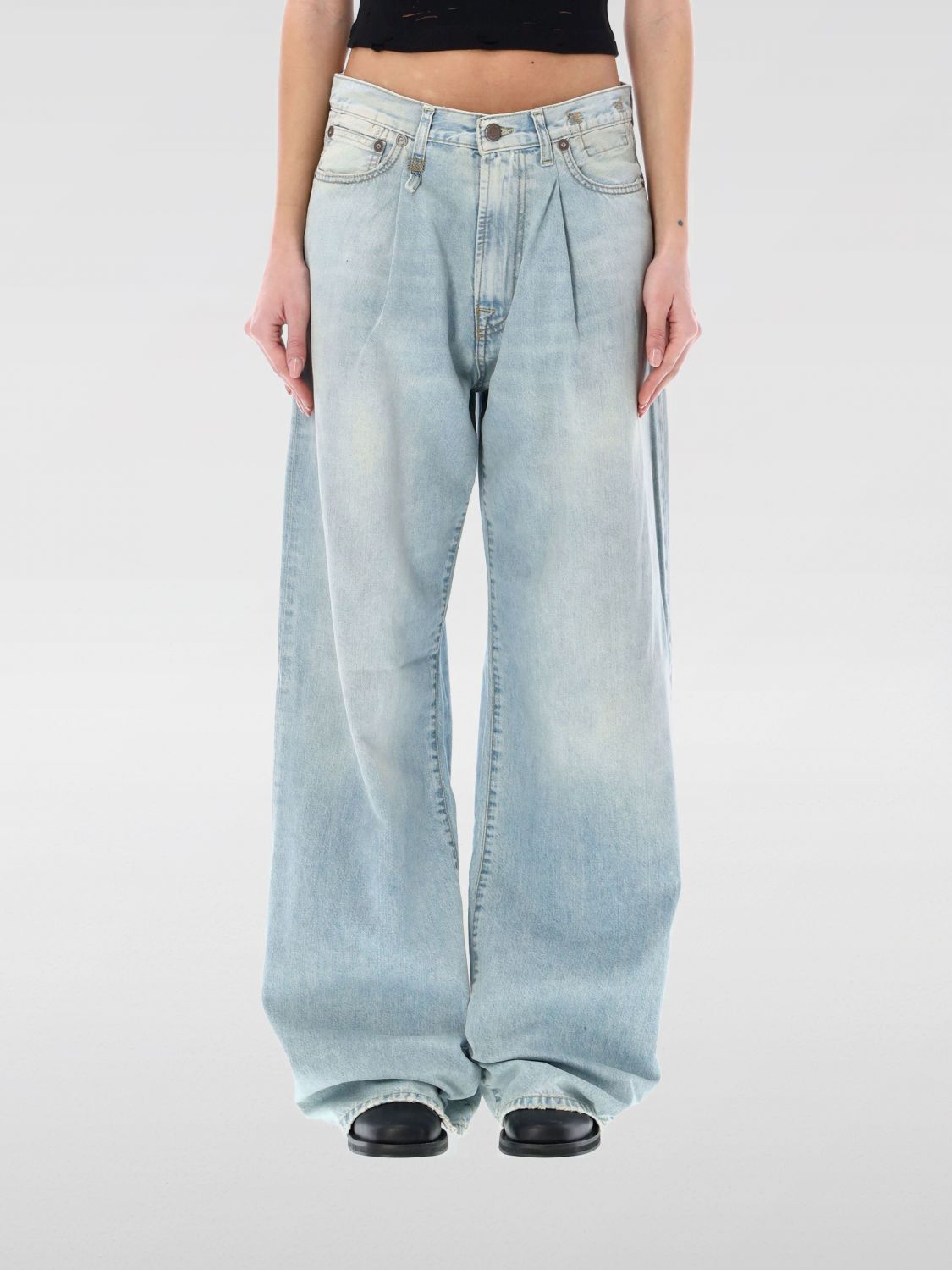 Shop R13 Jeans Woman Color Blue