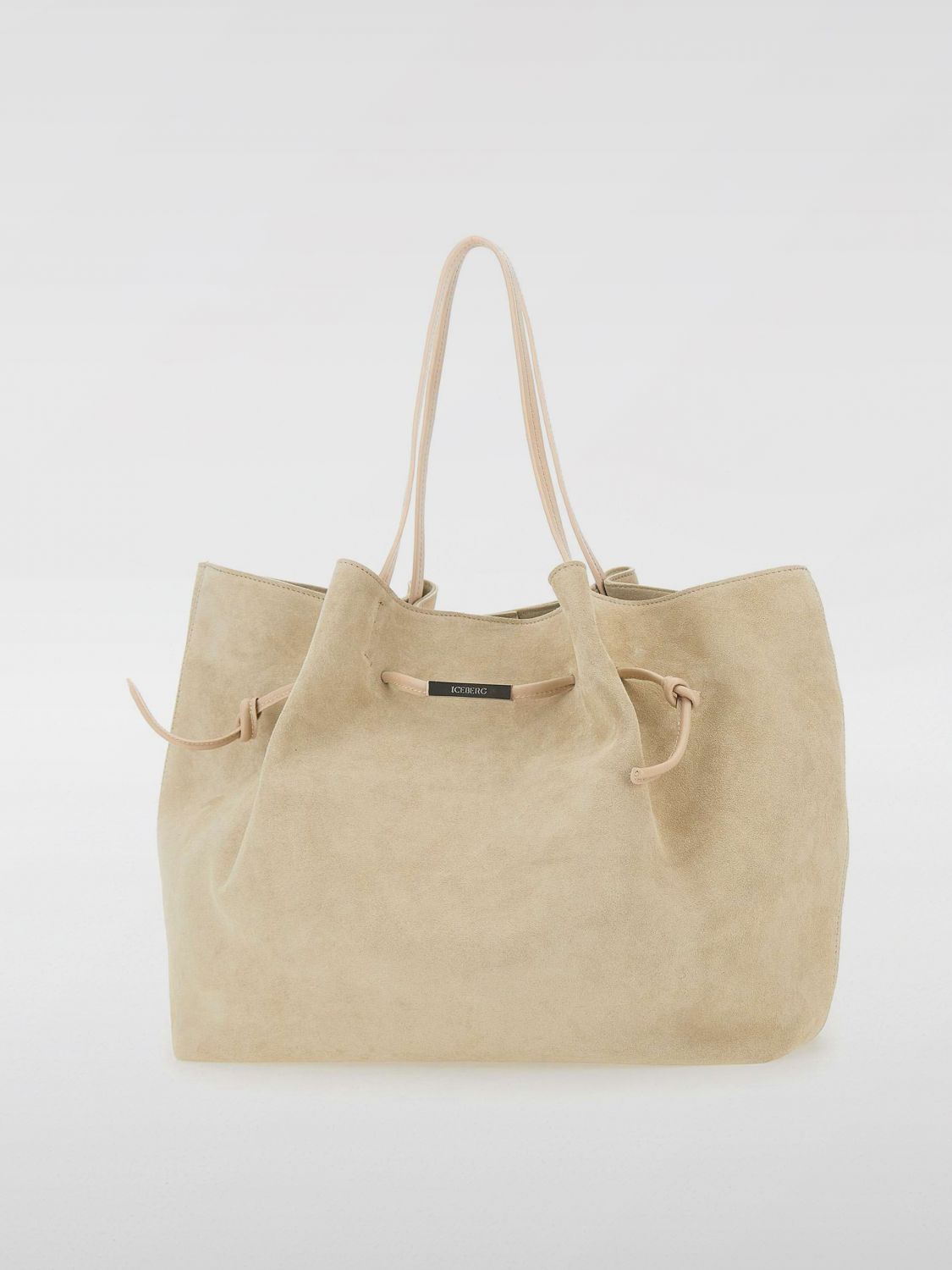 Shop Iceberg Shoulder Bag Woman Color Beige