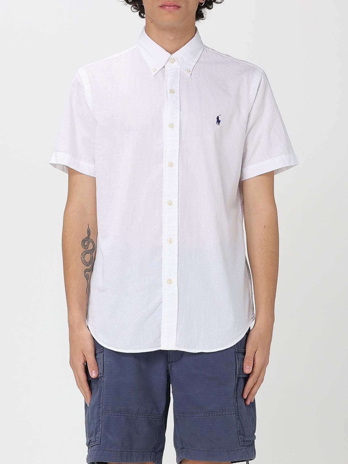 Polo Ralph Lauren Slim-fit Button-down Collar Logo-embroidered Cotton-blend Poplin Shirt