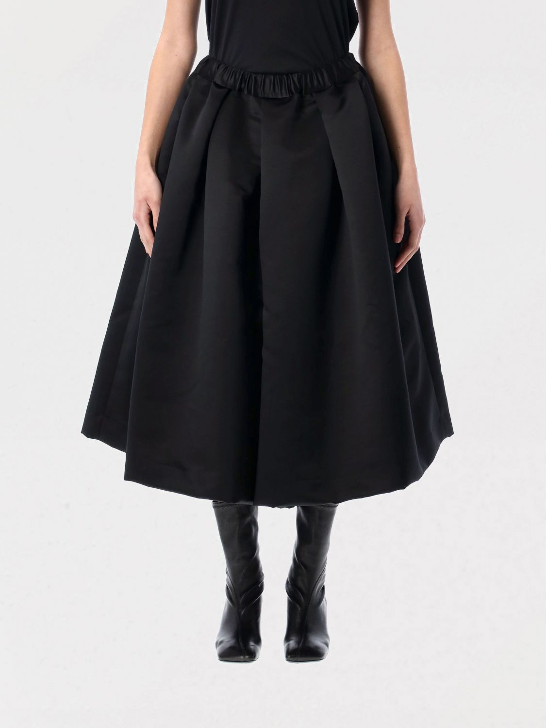 Shop Comme Des Garçons Skirt Comme Des Garcons Woman Color Black
