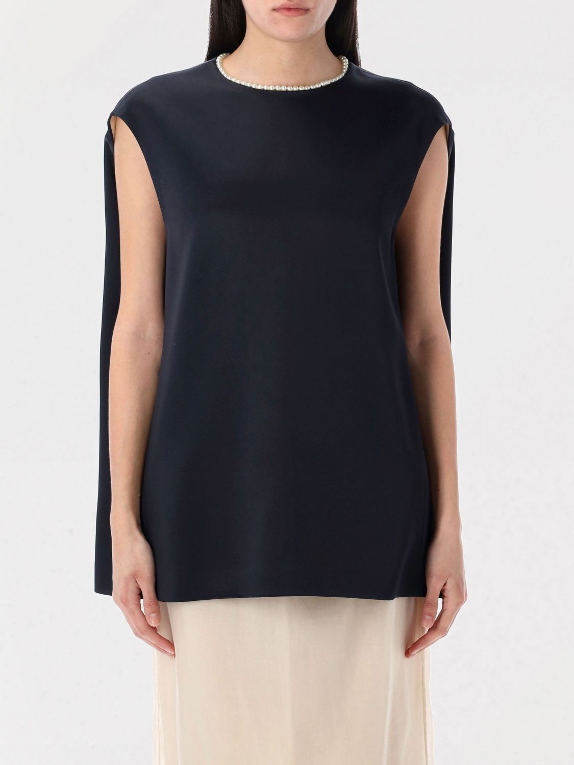 Shop Carven Top Woman Color Blue