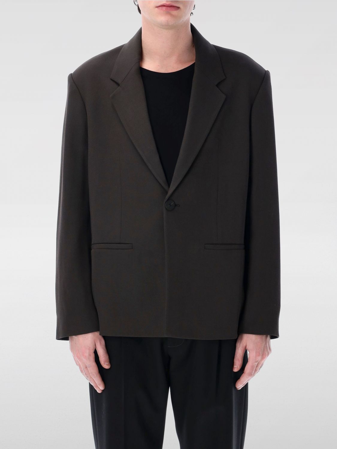 Studio Nicholson Oversized Blazer Notched Lapel Front Pockets