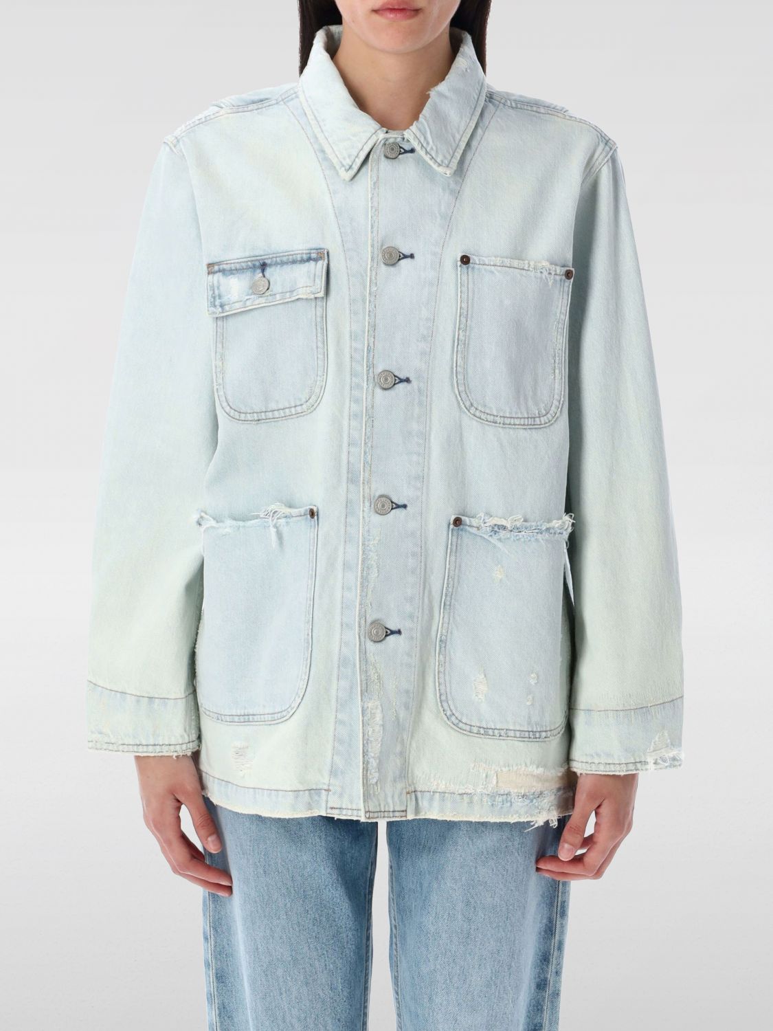 Shop Polo Ralph Lauren Coat Woman Color Blue