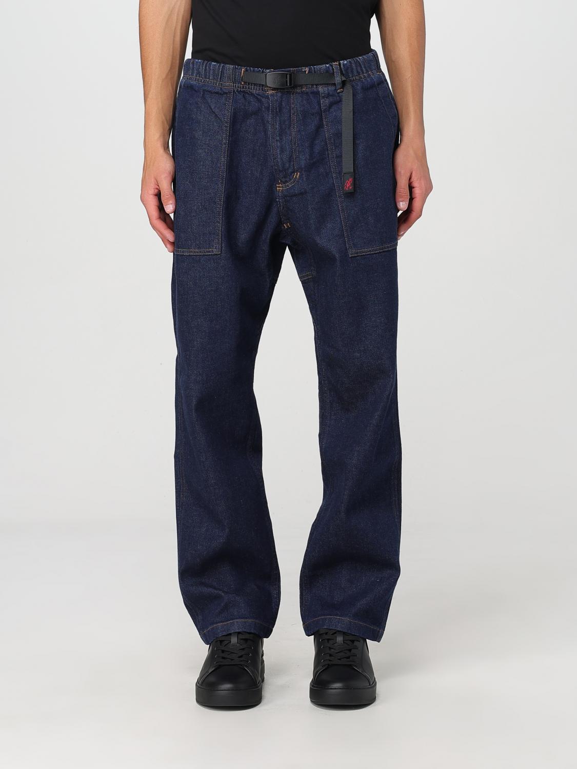 Gramicci Elastic-waist Belted Tapered Jeans