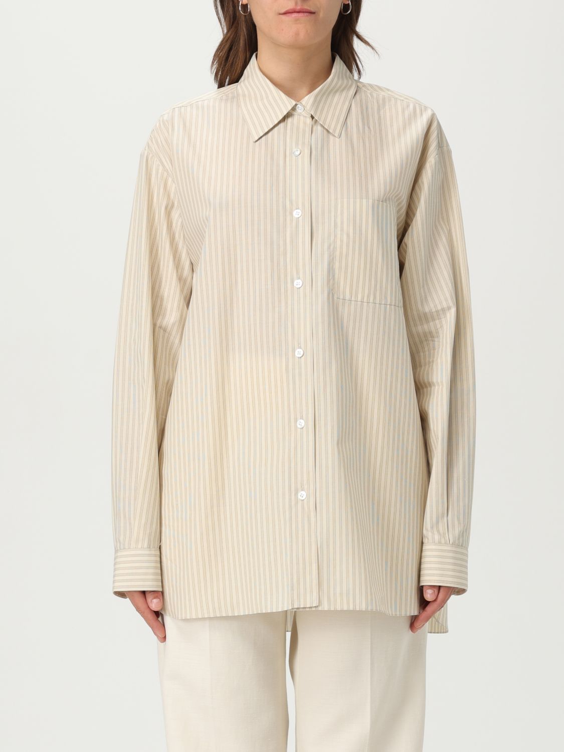The Row Nesson Stripe Button Down Shirt