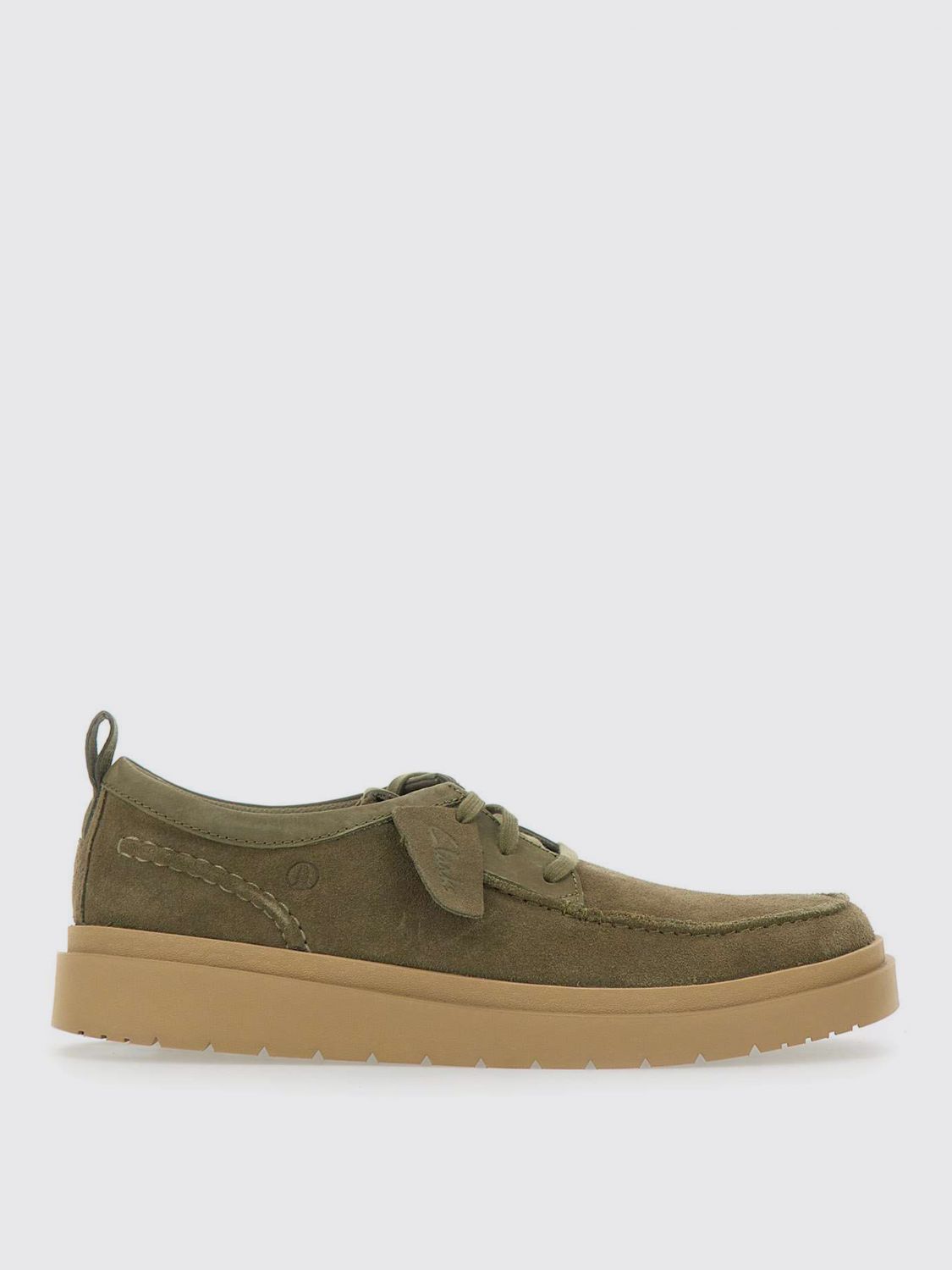 Clarks Lace-up Shoes In Soft Olive Green Suede