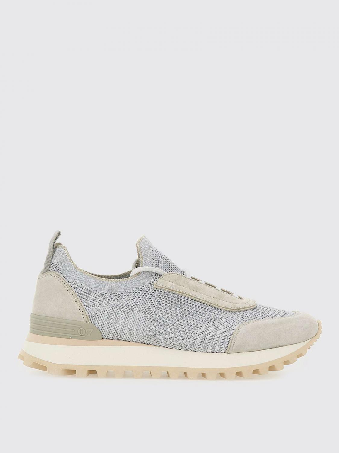Eleventy Grey Sneakers With Knitted Upper And Chunky Sole In Gray