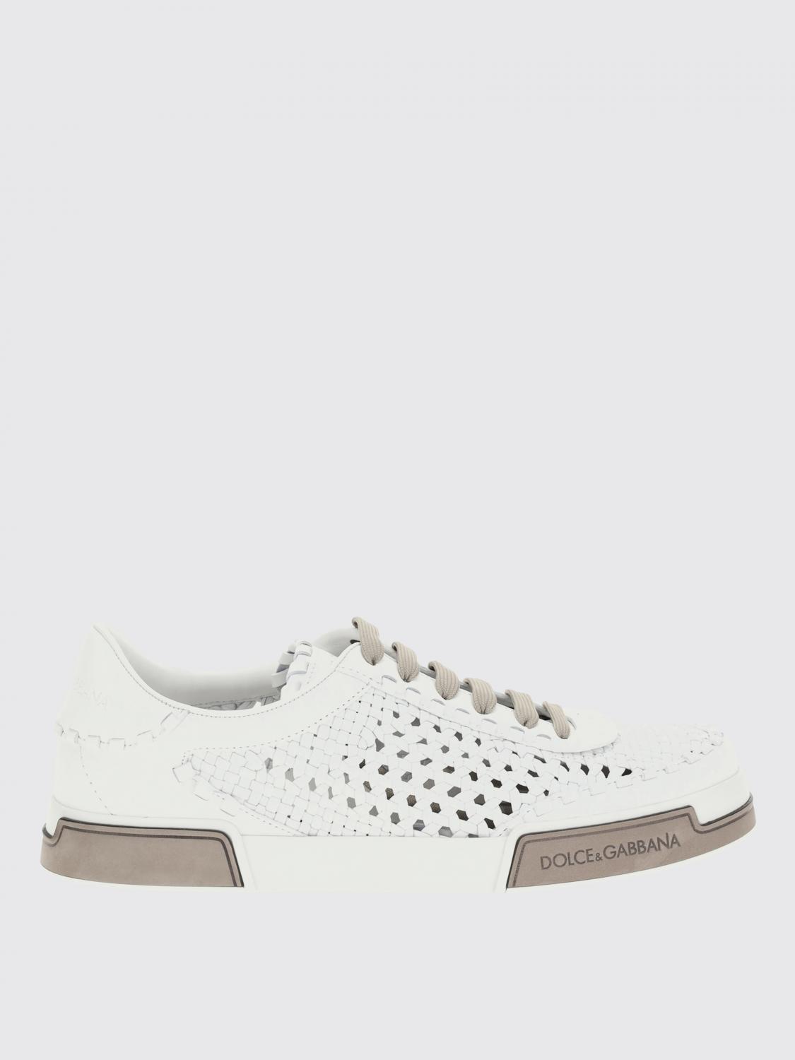 Dolce & Gabbana Men Mesh Panel Sneakers In White