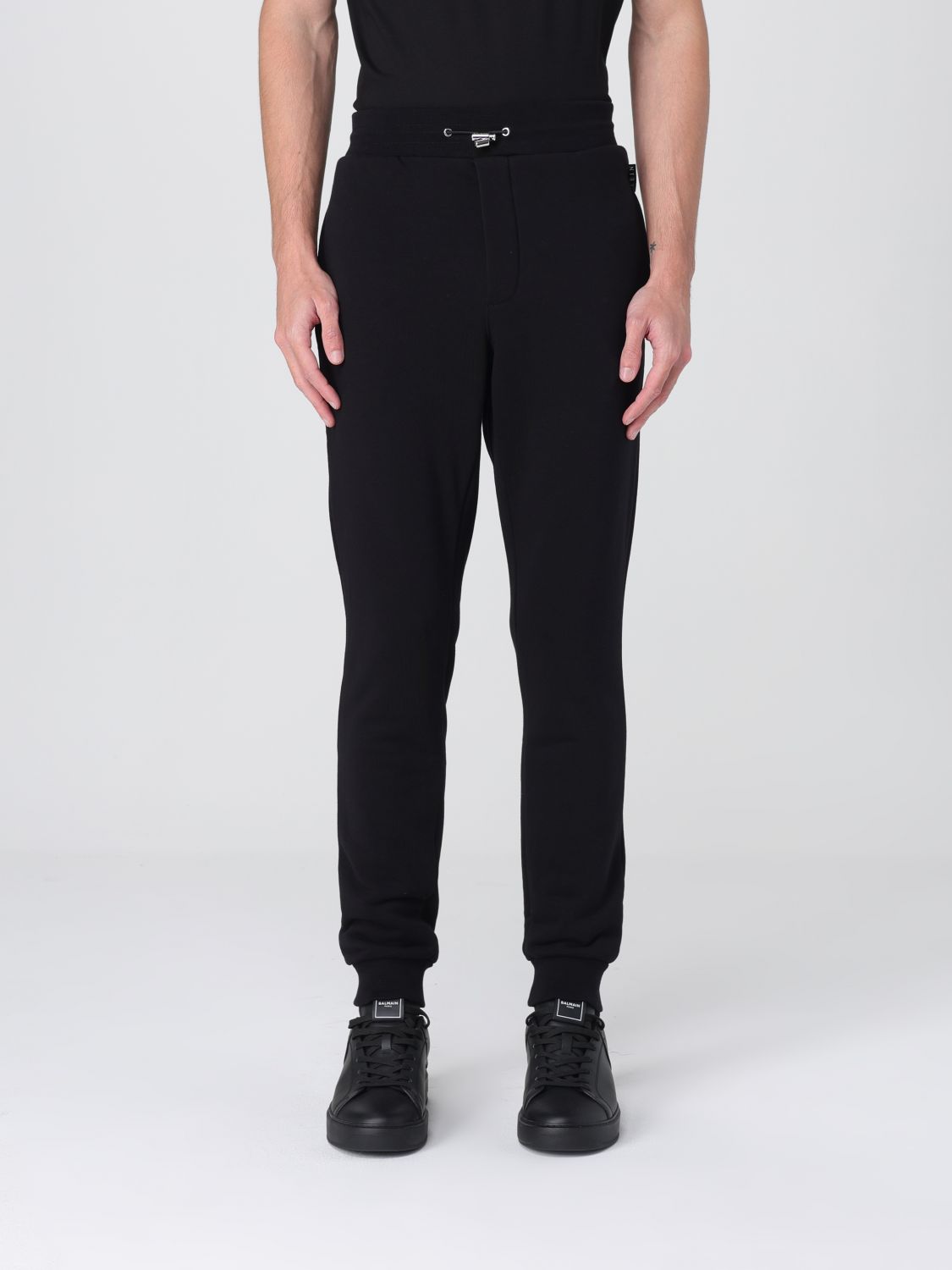 Philipp Plein Jogging Pants Iconic Drawstring Waist In Black