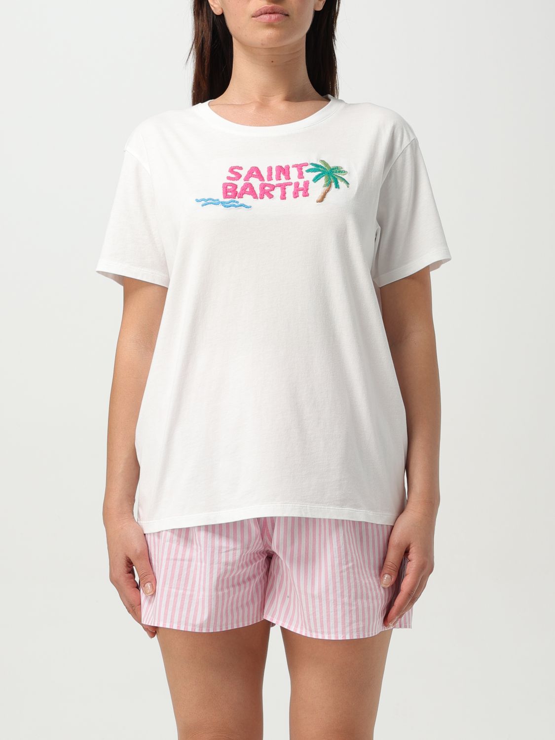Shop Mc2 Saint Barth T-shirt Woman Color White