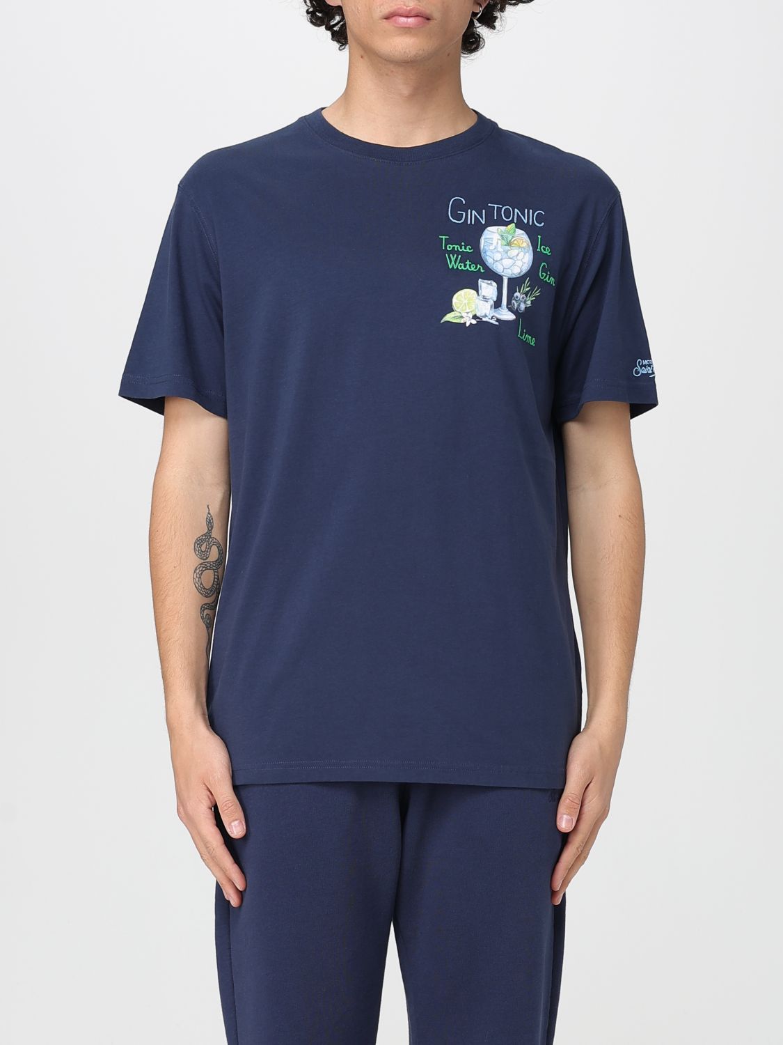 Shop Mc2 Saint Barth T-shirt Men Color Blue 1