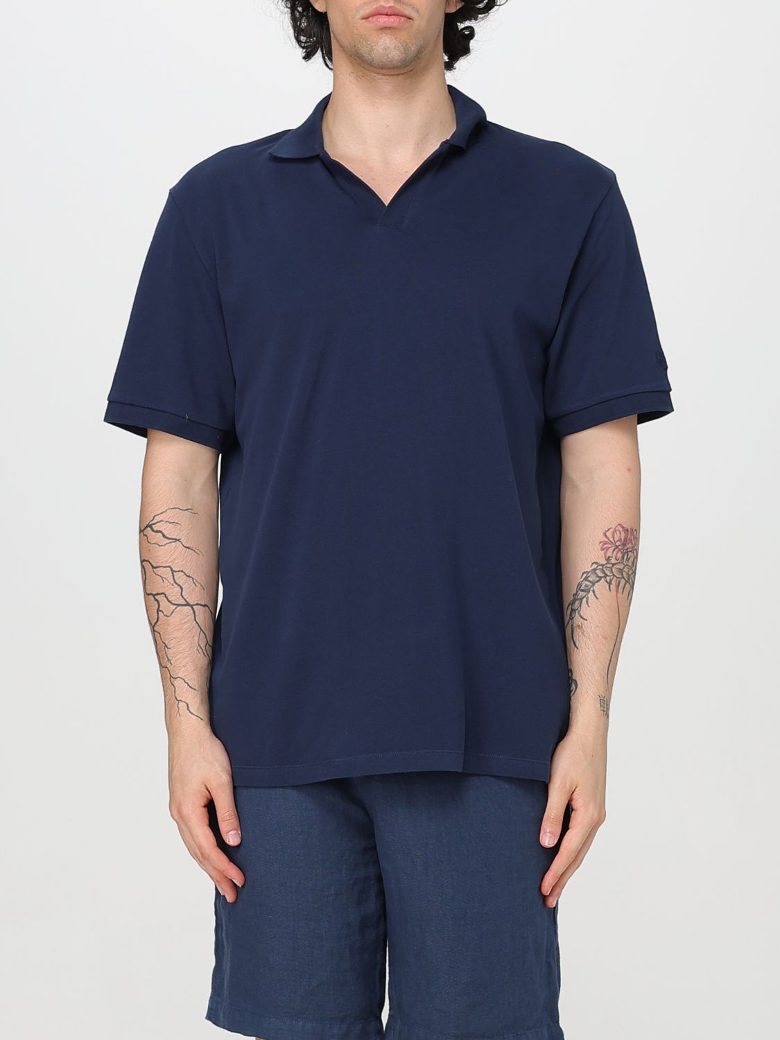 Shop Mc2 Saint Barth Polo Shirt Men Color Navy