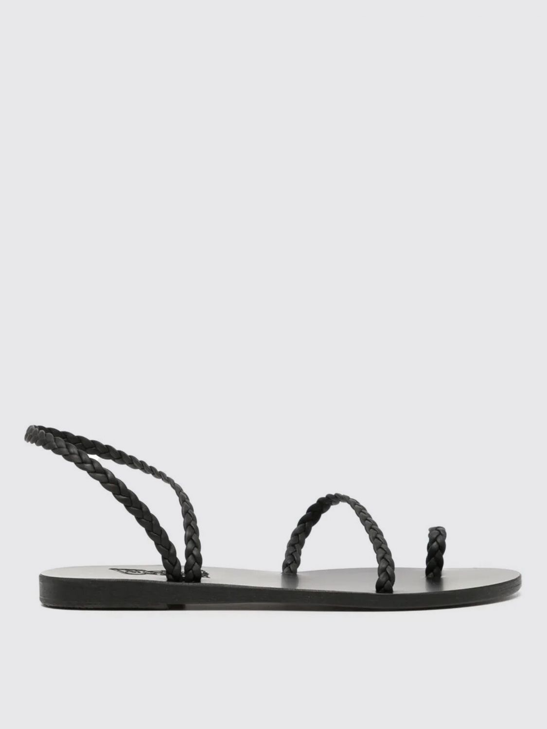 Ancient Greek Sandal Shoes  Woman Color Black
