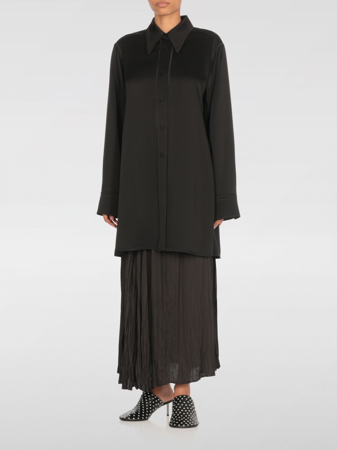 Shop Jil Sander Shirt Woman Color Black