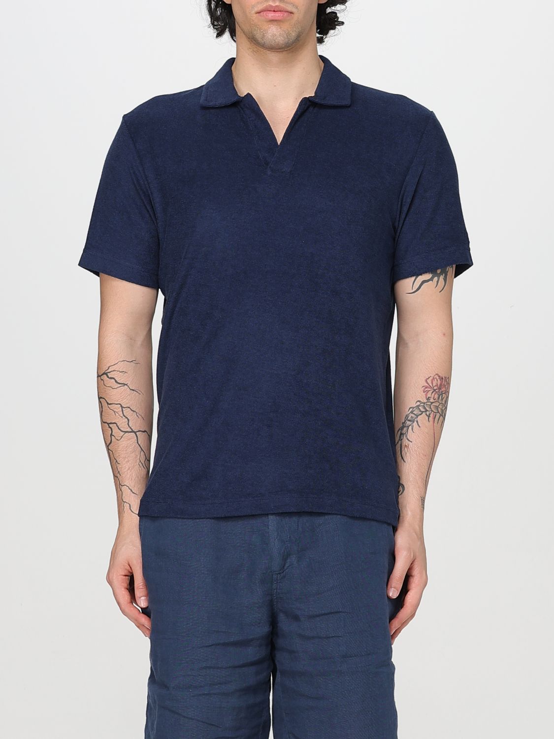 Shop Mc2 Saint Barth Polo Shirt Men Color Navy