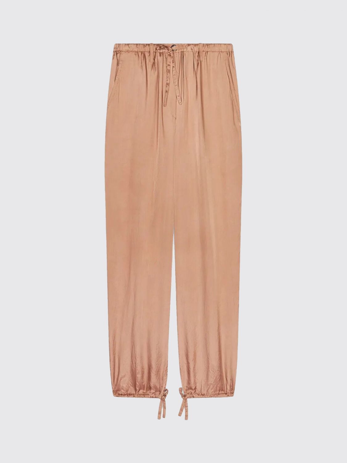 Dries Van Noten Relaxed Fit Trousers Ankle Ties In Brown
