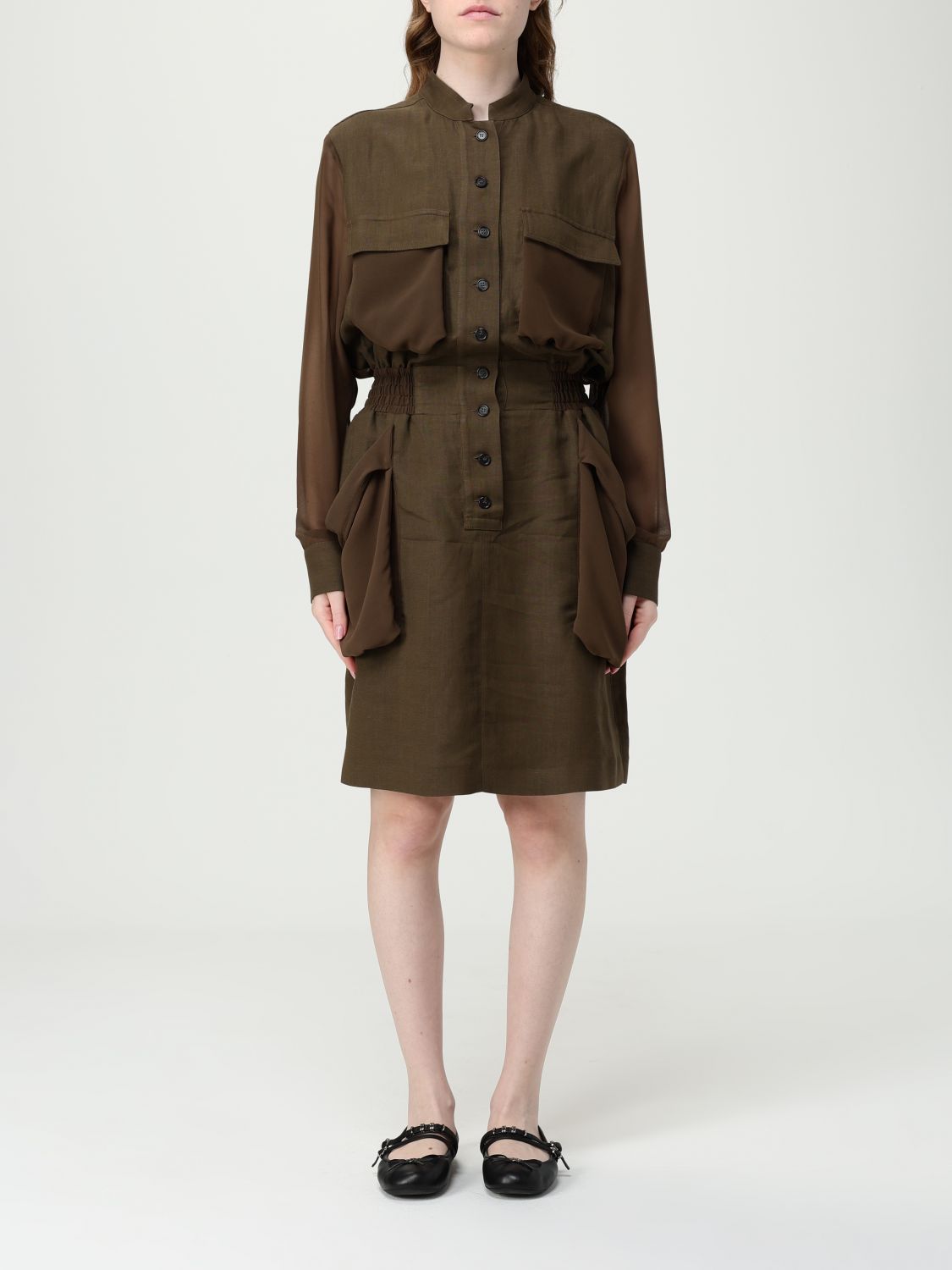 Pinko Green Benvenuto Dress