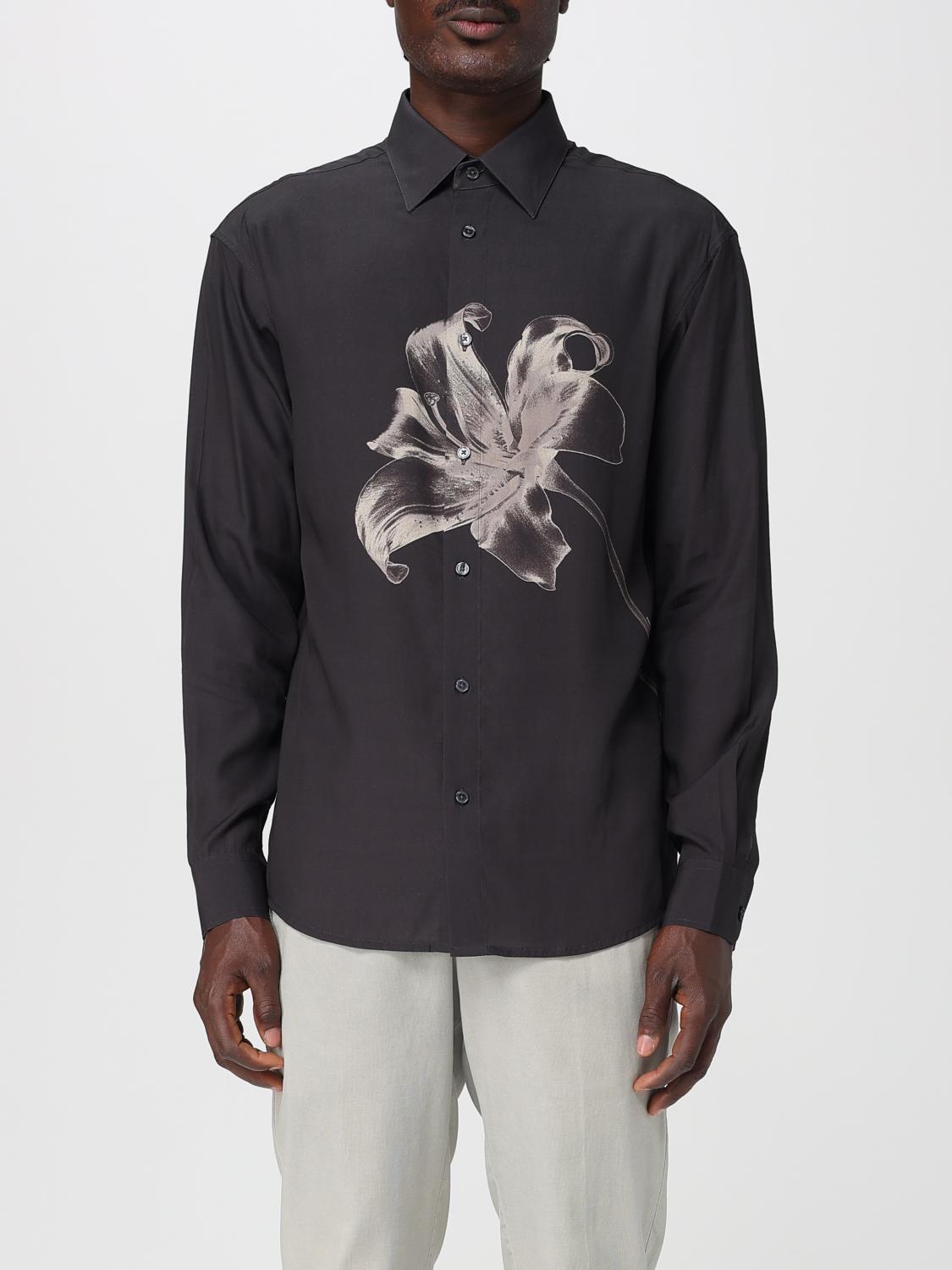 Emporio Armani Asv Lyocell Blend Shirt With Lily Print