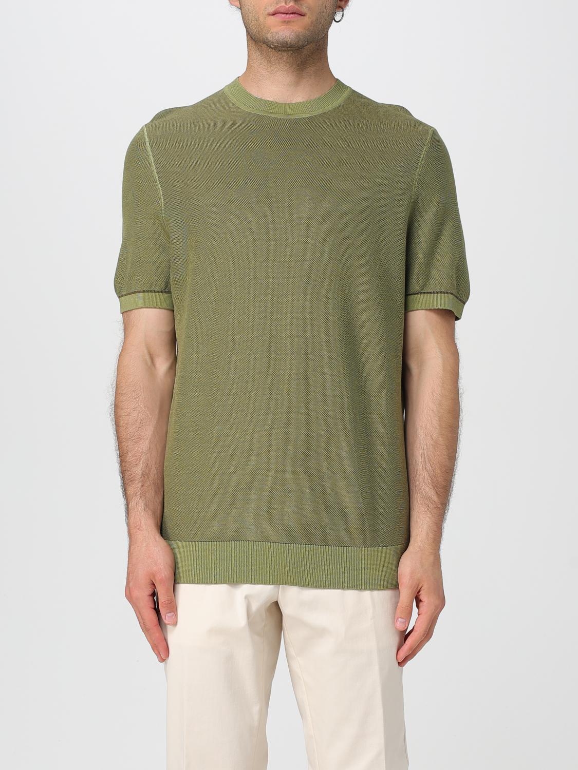 Hugo Boss Cotton Blend Sweater In Green