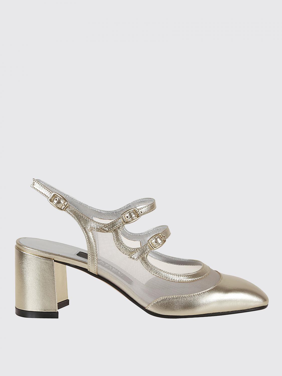 Carel Paris Transparent Mesh Panel Mary Jane Shoes In Metallic