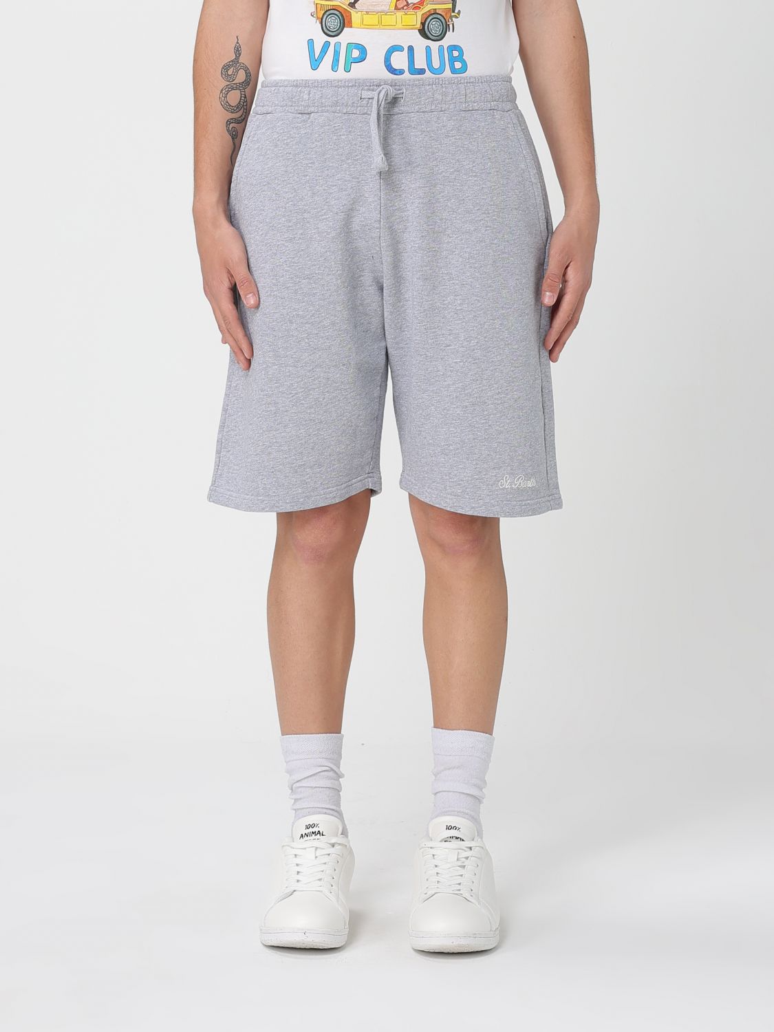 Mc2 Saint Barth Grey Fleece Bermuda Shorts