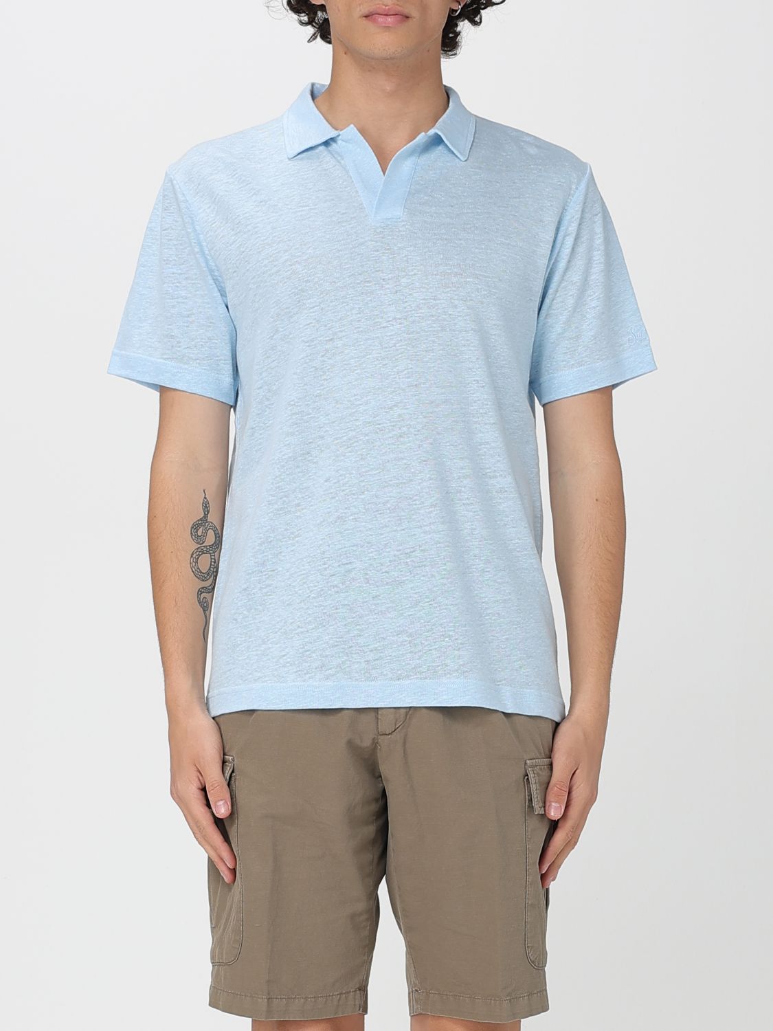 MC2 SAINT BARTH POLO SHIRT MC2 SAINT BARTH MEN COLOR GNAWED BLUE G97464011