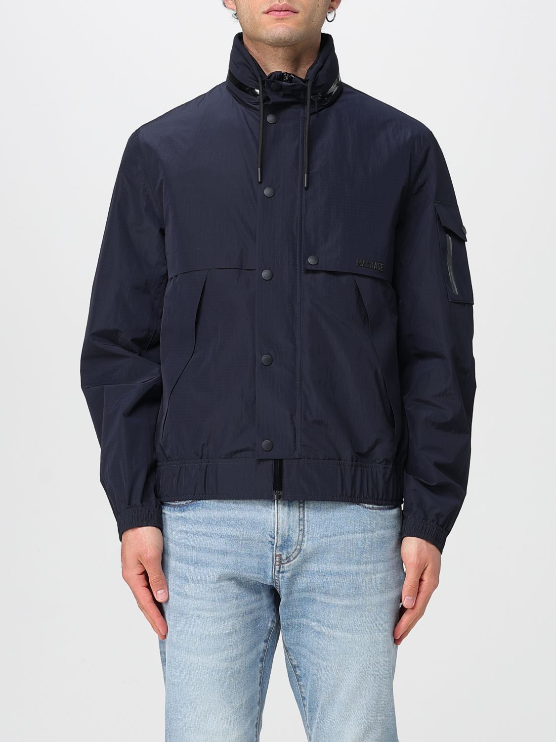 Mackage Midnight Blue Jacket With Detachable Overlay Panel