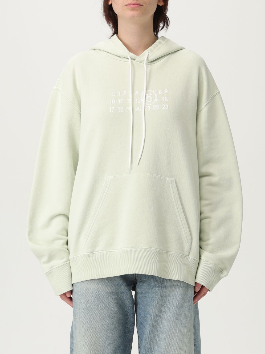 Mm6 Maison Margiela Numeric Signature Mm6 Sweatshirt Green
