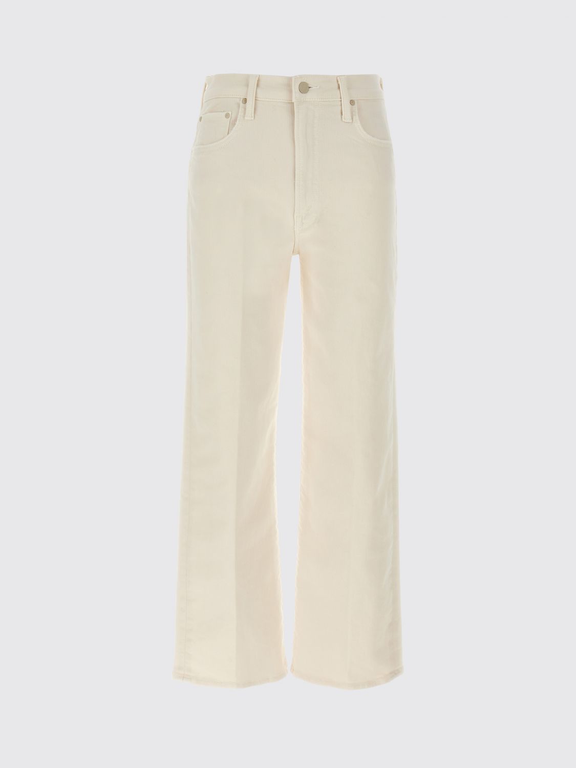Mother Stretch Denim The Rambler Trousers In White