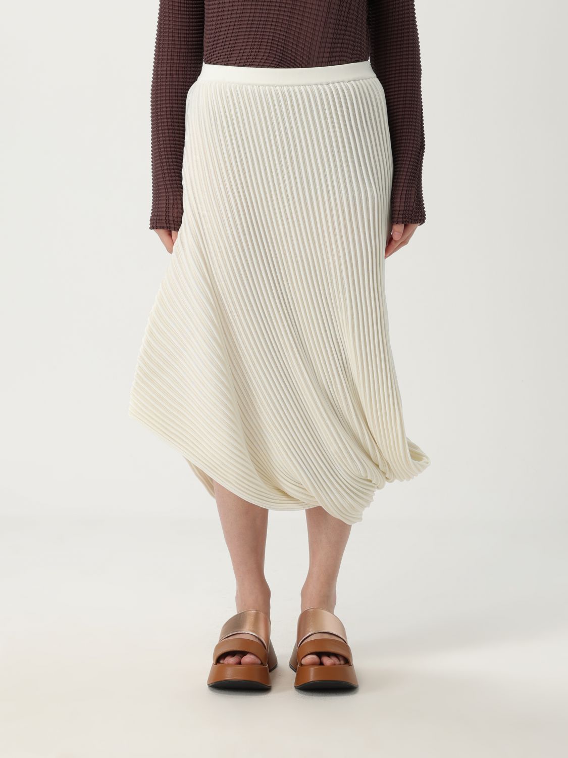 Issey Miyake Off-white Stream Midi Skirt
