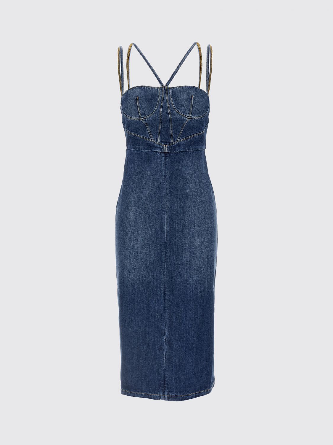 Nensi Dojaka Dress Woman Color Denim In Blue