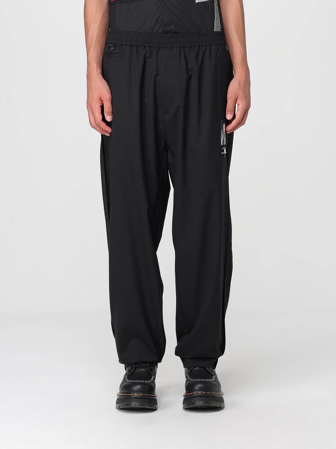 Undercover Wide Leg Pants With Beaded Embroidery In Black