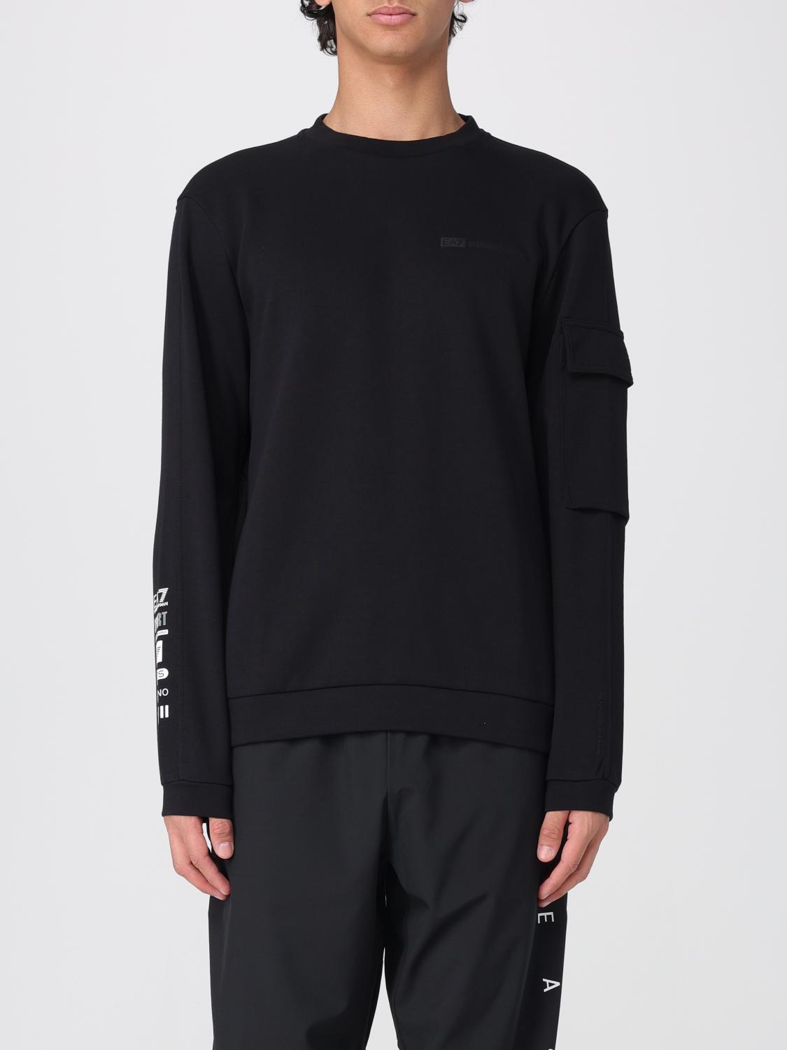 Ea7 Emporio Armani Logo Cotton Crewneck Sweatshirt