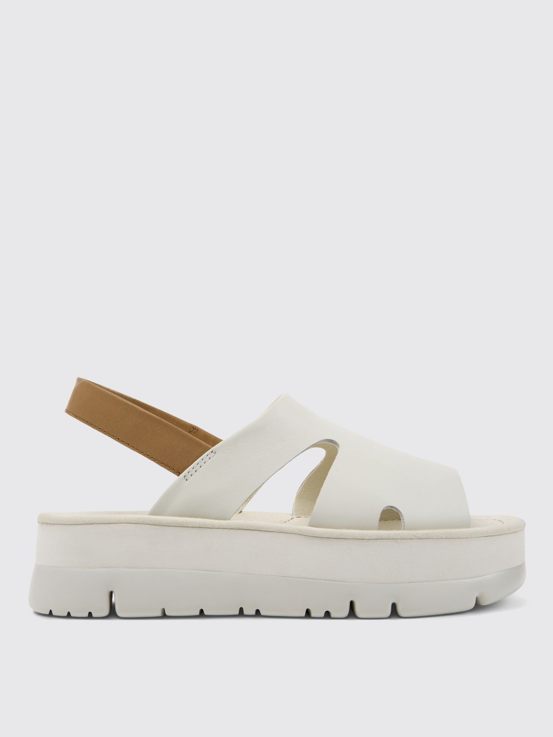 Camper Oruga Up Platform Sandal In White