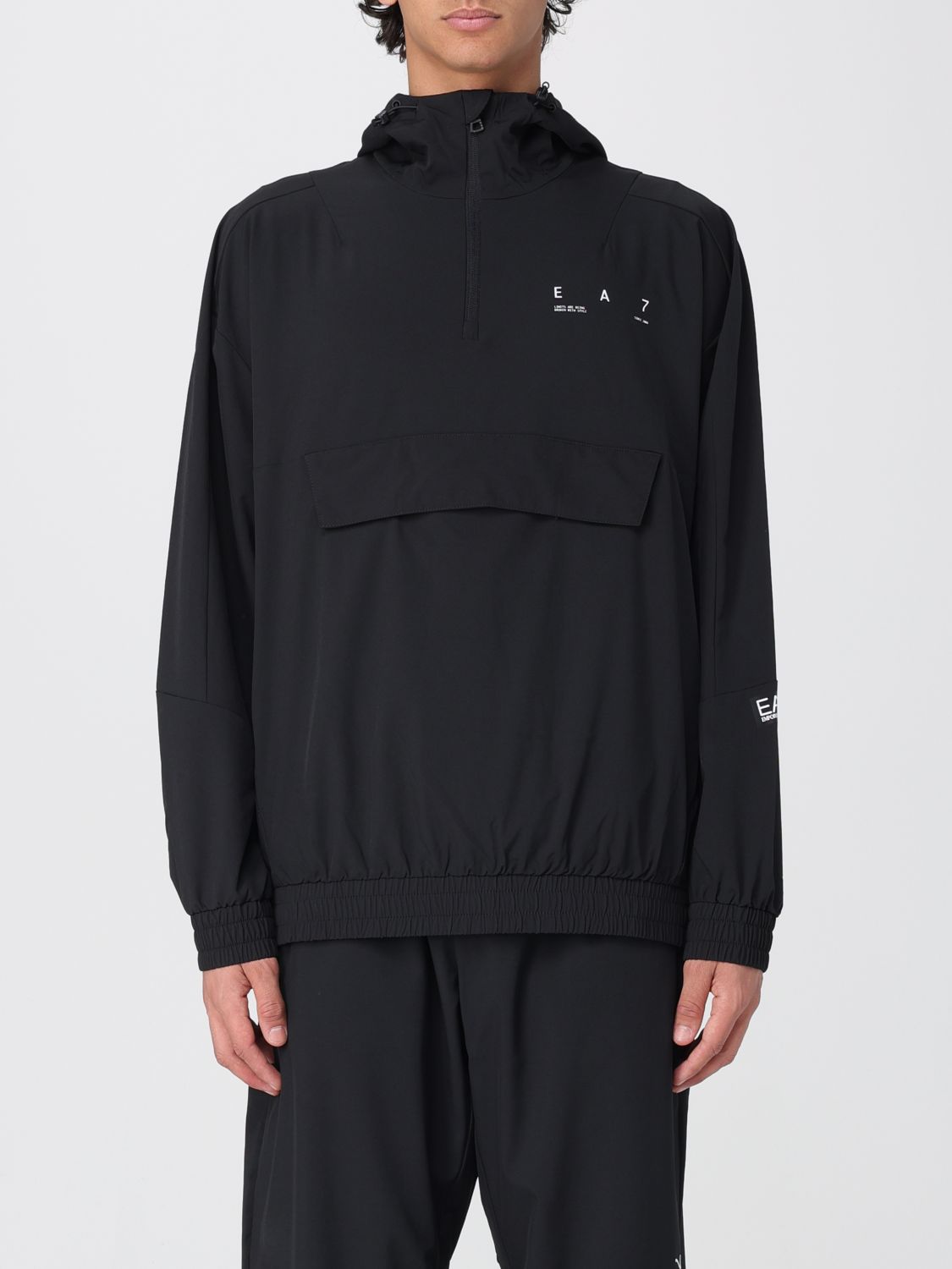 Ea7 Graphic Series Stretch Technical Fabric Hooded Jacket