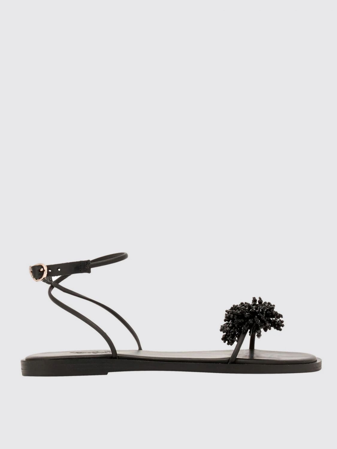 Ancient Greek Sandal Shoes  Woman Color Black